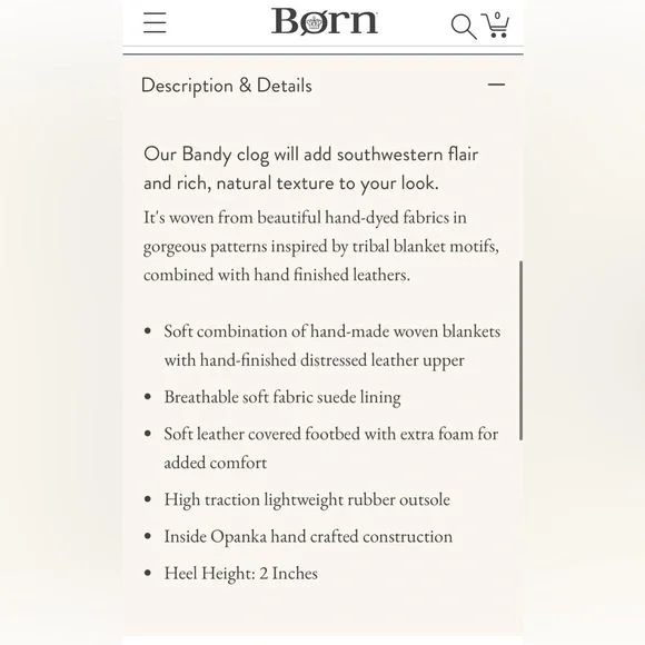 Born Bandy Blankets Clog - Rust Blanket Combo - Picture 7 of 12